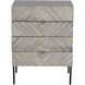 Noemi 32 X 24 inch Light Grey / Black Night Stand